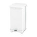 Defenders Biohazard Step Can, Square, Steel, 12gal, White
