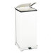 Defenders Biohazard Step Can, Square, Steel, 24gal, White
