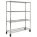 67.2" H x 50" W x 18" D Mobile Rack in Chrome