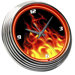 Fire Neon Clock