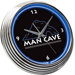 Man Cave Neon Clock in Blue / Black