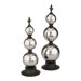 Large Silver Finial Sphere in Chrome