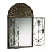Gate Mirror with Verde Accents in Rustic