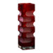 Large Ruby Etched Vase in Red