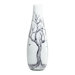 Medium Winter Elm Vase in White and Smoked