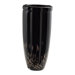 Large Gustavo Glass Vase in Black and Amber