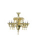Trviso 8 Light Amber Murano Style Chandelier