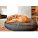 Signature Urban Denim Round Dog Bed in Medieval Blue / Dark Chocolate
