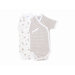 Nature's Nursery Short Sleeve Side Snap Babybody Baby Clothing in Tan Stripes