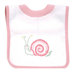 Twenty-Four Seven Over The Head Snail Bib in Pink