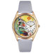 Women's Dolphin Navy Blue Leather and Gold Tone Watch