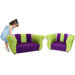Kid's Fancy Microsuede Sofa and Chair Set