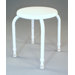 Round Shower Stool in White