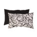 Flocked Scroll Rectangular Throw Pillow