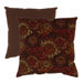 Flocked Floral Floor Pillow