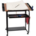 Adjustable Melamine Drafting Table with Black Frame