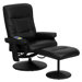 Leather Heated Reclining Massage Chair and Ottoman