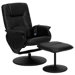 Leather Heated Reclining Massage Chair with Ottoman