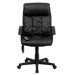 High-Back Leather Massaging Executive Office Chair with Arms