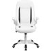 High-Back Leather Executive Office Chair with Flip-Up Arms
