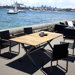 Coast Teak Accent X Frame Dining Table