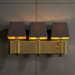 Prisma Ouro 3 Light Wall Lamp in Gold