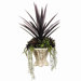 36" Yucca and Succulents with Paper Mache Urn