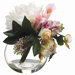Peony, Lilac Bouquet in Glass Vase