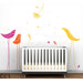 Color Block Carnival Birds Wall Decal