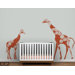 Fauna Mom and Baby Floral Giraffes Wall Decal