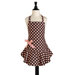 Brown and Pink Polka Dot Childeren's Bib Josephine Apron