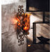 Tortoise Glass and Metal Wall Sconce