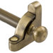 36" Heritage Smooth Tubular Stair Rod Set Regular Brackets Round Finial