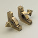 36" Sovereign Tubular Stair Rod Set with Smooth Brackets Pyramid Finials