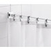 Square 98" Max Shower Rod with Curtain Hooks