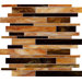 Catwalk 12" x 12" Random Glass Mosaic in Chocolate Clog
