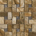 Archaeology 13" x 13" ColorBody Porcelain Glass Pinwheel Mosaic in Chaco Canyon