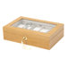 Logan Glass Top Watch Box in Bamboo