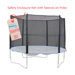 15'Trampoline Enclosure Safety Net Fits for 15 FT. Round Frames using 8 Straight Poles, Installs Outside of Frame (Poles Not Included)