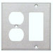 Two Gang / GFCI and Duplex Metal Wall Plates in Stainless