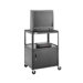 Pixmate 25" x 30" Height Adjustable Shelf With Metal Cabinet Television Cart [Up to 42" Height]