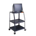 Pixmate 22" x 32" Height Adjustable Shelf Television Cart [45" - 49" Height]