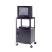 Pixmate 18" x 24" Adjustable Shelf Standard Television Cart with Cabinet [32" - 42" Height]