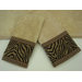 Zebra Wheat/Brown Gimp 3-Piece Decorative Towel Set