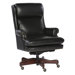 Leather Executive Office Chair with Brass Nailhead Trim