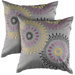 Silver and Purple Decorative Pillow