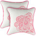 White and Pink Decorative Pillow
