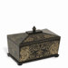 Calais Box with Gold Painted Floral Motif in Black