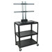 Extra Wide Flat Panel C Cart