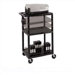 Multi-Height Open Shelf Table (27"-54") with Locking Cabinet